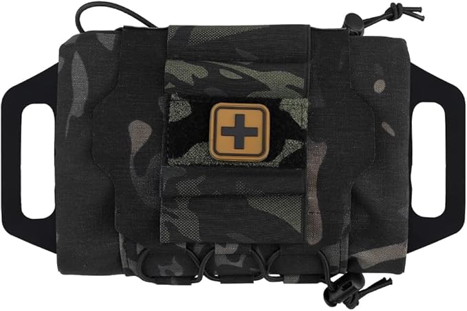 SABADO Rapid/Quick Deploy First Aid Kit Pack Tactical IFAK Pouch Two-Piece System Med Roll Carrier Hypalon Handle Outdoor Sport Hunting Bag