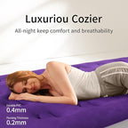 CHILLSUN Twin Air Mattress with Built-in Pump-2 Mins Quick Inflate/Deflate Double Height Blow Up Mattress for Camping,Home & Portable Travel - Adjustable Inflatable Mattresses,Durable Waterproof