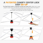 EAGLE PEAK Pop Up Canopy Tent with 1 Sidewall, Easy Setup Event Tent, Outdoor Sun Shade, Wheeled Carry Bag, Stakes and Guy Ropes, Instant Canopy 10x10, Light Gray