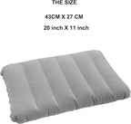 2 Pack Ultralight Inflatable Camping Pillow Squared Flocked Fabric Air Pillow for Hiking,Traveling,Napping,Desk Rest,Beach Neck Lumbar Support