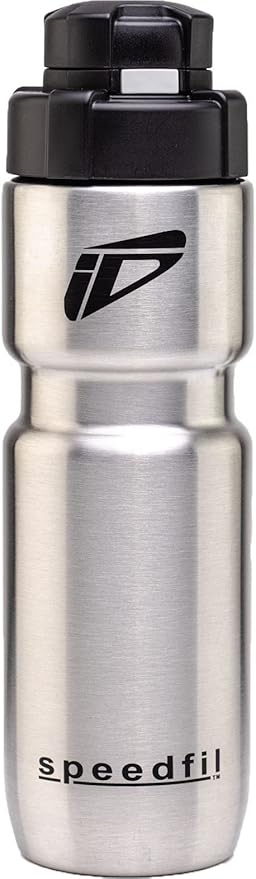 Speedfil Speedflask 21oz. Vacuum Insulated Stainless Steel Cycling Sports Water Bottle with NEW Bounce Back Lid 2.0 (Silver)