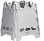Titanium Wood Stove New Upgrade - Foldable Multi-Fuel Alcohol Stove Ultra-light and compact stove, quicker to install, no splicing required, suitable for backpacking, camping and survival
