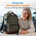 Forge TSA Approved Luggage Locks Ultra-Secure Dimple Key Locks, Cable Lock, for Travel with Zinc Alloy Body- 2 Purple Locks
