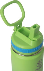 Takeya Actives Water Bottle with Straw Lid - Durable & Easy-Care Water Bottle with Stainless Steel Insulation - BPA-Free Lid with Carry Handle & Straw - Dishwasher-Safe - 18 oz, Ombre Excitement