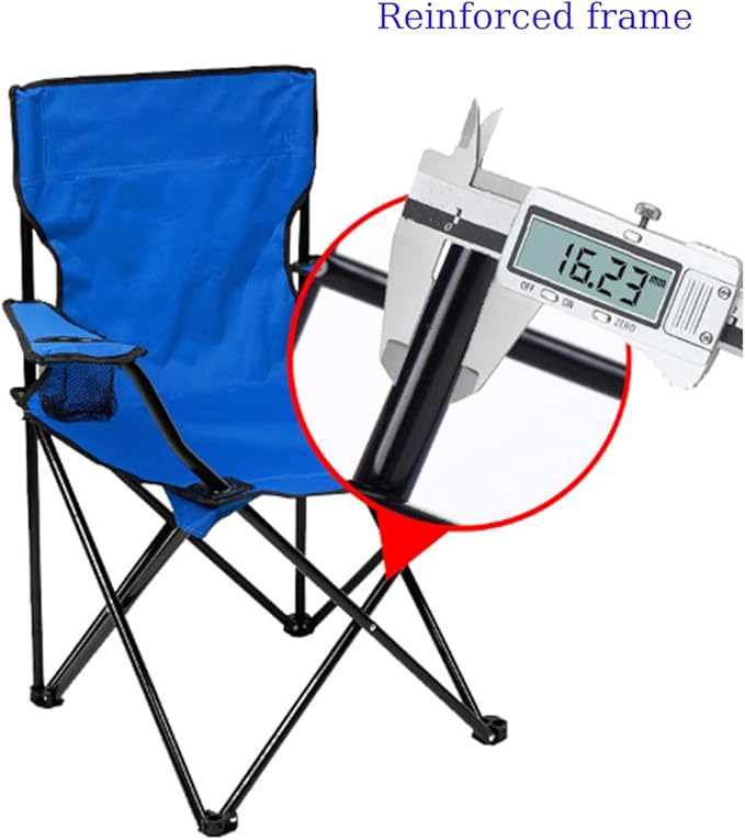 ZONEMEL Portable Camping Chair, Arm Rest Design, Fully Cushioned Seat and Back, Side Pocket, Cup Holder, and Carry Bag, Collapsible Chair for Camping, Saunas, Beach, Tailgates and Sports