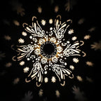 Outdoor Solar Hanging Lantern Lights Metal LED Decorative Lamp for Garden Patio Courtyard Lawn and Table with Hollowed-Out Design (Bronze Butterfly)