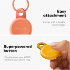Chipolo LOOP - Rechargeable Bluetooth Tracking tag, Item Locator for Keys & Bags, Compatible with Apple Find My or Find Hub on Android, Out of Range Alerts for Android & Call Your Phone