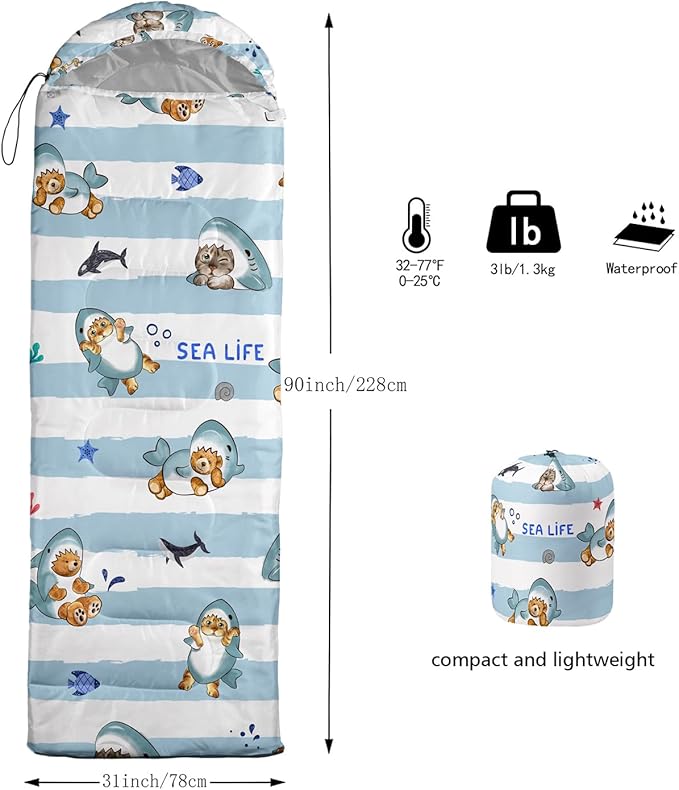 CVHOUSE Camping Sleeping Bags,3 Season Warm & Cool Weather,Lightweight,Waterproof Sleeping Bags for Adults & Kids,Traveling,and Outdoors,Camping Gear Equipment