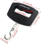 AFUNTA 50Kg 10g Luggage Weight Scale, LCD Luggage Scale Travel Digital, Fish Scale, Home Electronic Portable Hanging Weight Hook Travel Luggage Scale