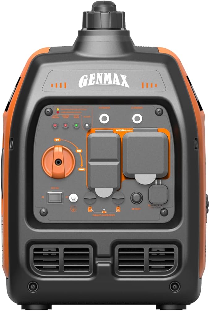 GENMAX Generator，EPA Compliant, Eco-Mode Feature, Ultra Lightweight for Backup Home Use & Camping