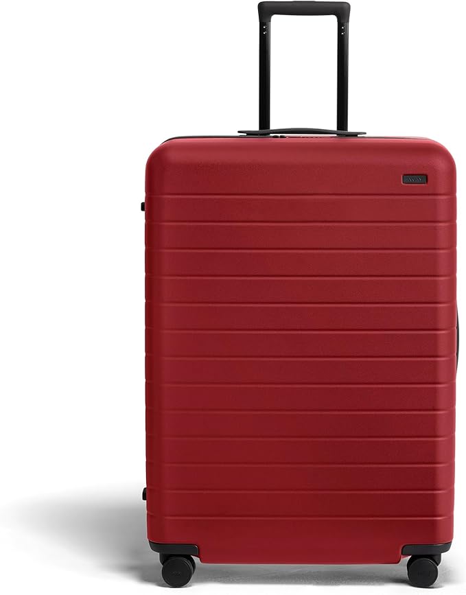 Away Large Checked Luggage, 29 Inch Hardside Suitcase with Spinner Wheels, Lightweight & Durable, TSA Lock, Tango Red