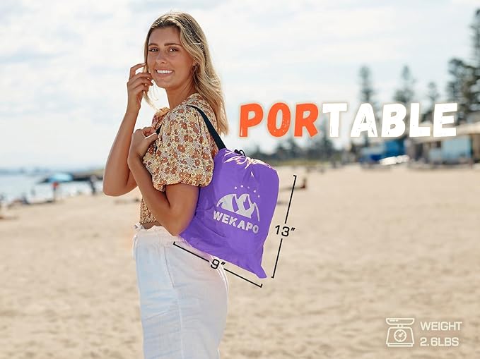 WEKAPO Inflatable Sun Lounger, Air Sofa, Hammock, Portable, Waterproof and Leak-Proof, Ideal for Backyard, Beach, Travel, Camping, Picnics and Music Festivals