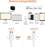 Amazon Basics 2-Pack Apple MFi Certified USB-A to Lightning Charging Cable for iPhone 14 13 12 11 X Xs Pro, Pro Max, Plus, iPad, 3 Foot, Black