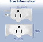 3 Outlet Wall Adapter T-Shaped, UL Listed 3 Prong Grounded Plug Extender,125V 1875W - Heavy Duty Multi Outlet Wall Plug,Power Outlet Splitter (3 Pack)