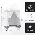 EAGLE PEAK EAGLE PEAK Flex Ultra Compact Pop-up Canopy, Sun Shelter, Changing Room, Portable Privacy Canopy Cabana, 5x5 Canopy Tent, for Pool, Fashion Photoshoots, or Camping White