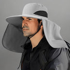 Fishing Hat for Men&Women,Outdoor UV Waterproof Wide Brim Bucket Hat,UPF50+ Sun Hat with Neck Flap