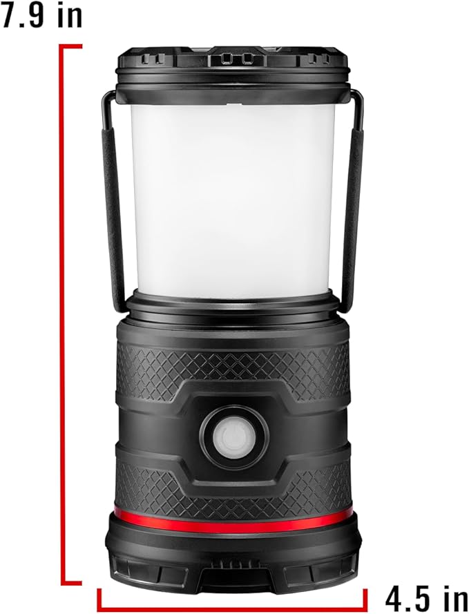 COAST EAL30R 1000 Lumen Rechargeable Emergency Camping Lantern with Warm, Day, Red & Red Flashing Mode, Foldeable Handle, 15 Hours of Runtime