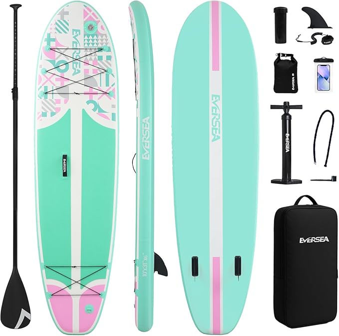 Inflatable Stand-Up Paddle Boards – Available 32"/33"/34" Widths Inflatable Paddle Board with SUP Accessories, Camera Mount, Basic All-Around SUP Board for All Skill Levels, Up to 450lbs