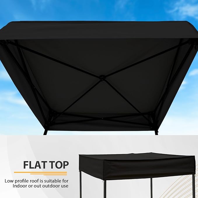 EAGLE PEAK Flex Compact 4x4 Pop-up Canopy Changing Room, Portable Privacy Dressing Room for Indoor Fashion Photoshoots, Camping, or Pool, Black