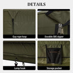 TOMOUNT Inflatable Canvas Tent with Pump,Easy Setup Blow Up Tent for Camping