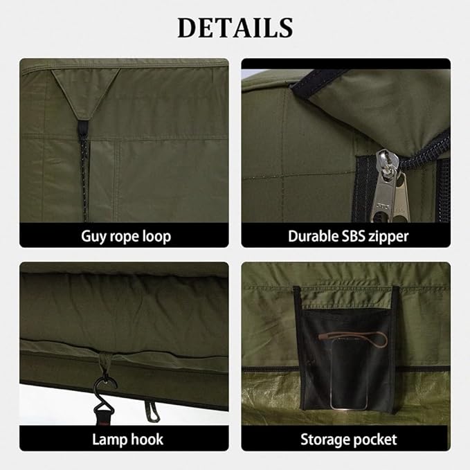 TOMOUNT Inflatable Canvas Tent with Pump,Easy Setup Blow Up Tent for Camping