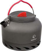 REDCAMP 1.4L Outdoor Camping Kettle with Heat Exchanger, Aluminum Camp Tea Kettle with Carrying Bag, Compact Lightweight Coffee Pot
