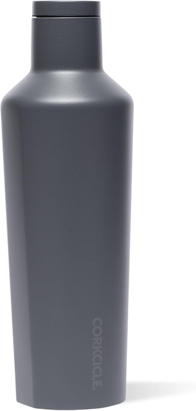 Corkcicle Classic Canteen - Keeps Drinks Cold for 25 Hours - Triple-Insulated Stainless Steel - Dishwasher Safe - Summer Drinkware Gift - Keeps Drinks Ice Cold - 16 oz - Flint
