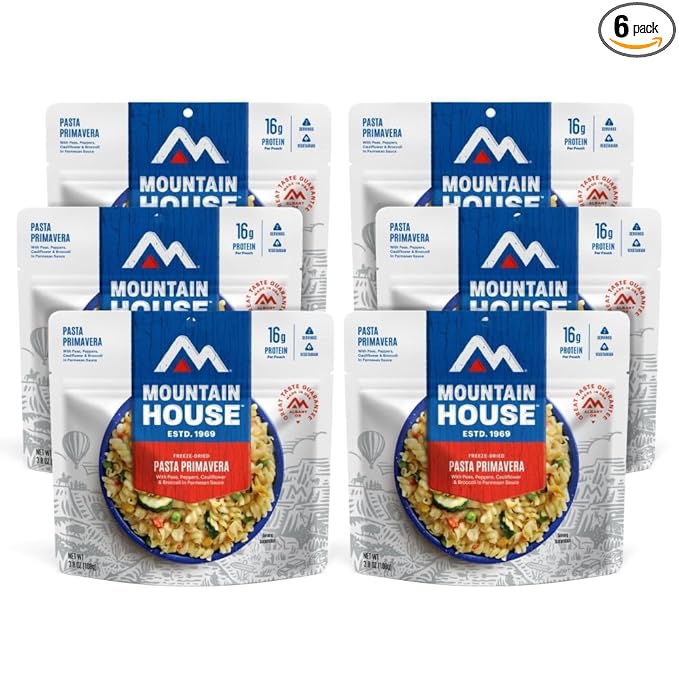 Mountain House Pasta Primavera Freeze Dried Backpacking & Camping Food 6-Pack