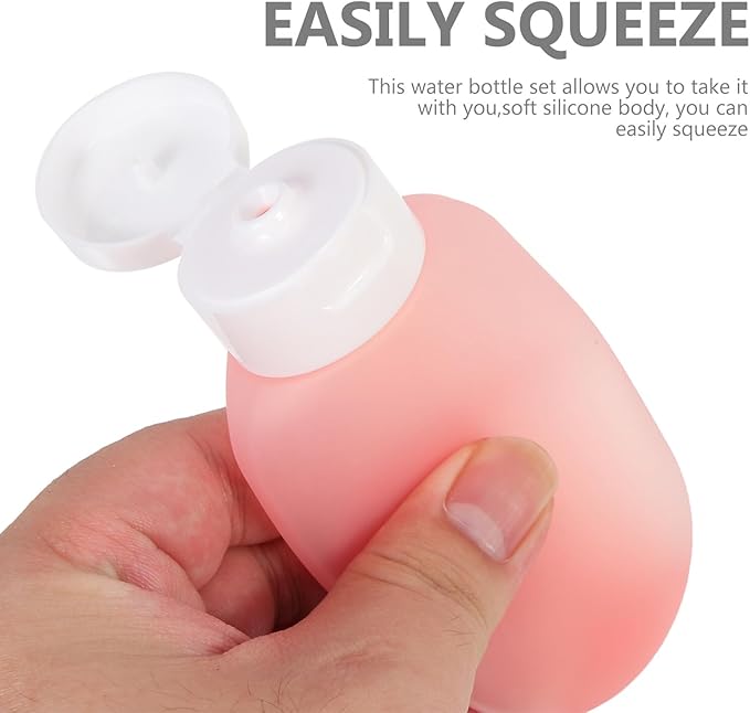 STOBAZA Leak-proof Lotion Sub Bottles and Shampoo Containers 3pcs 60ml Abs Flip-top Travel Refillable Toiletries Bottles for Travel and Personal Care