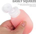 STOBAZA Leak-proof Lotion Sub Bottles and Shampoo Containers 3pcs 60ml Abs Flip-top Travel Refillable Toiletries Bottles for Travel and Personal Care