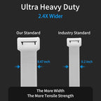 Armpow 12 inch White Zip Ties Heavy Duty 80 PCS, 250 LBS Ultra Exclusive Strong Plastic Wire Ties, Large Cable Ties Extra Long Tie Wraps, Indoor and Outdoor UV Resistant