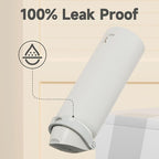 32 oz Insulated Water Bottle with Straw: Meoky Stainless Steel Metal Water Bottle with 2-in-1 Lid - Leak Proof, Cold for 24 Hours, Protective Silicone Base, BPA-Free for Sports Gym, Ivory