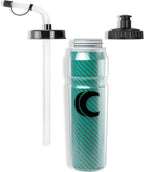 Cannon Sports 28oz Insulated Squeeze Water Bottle with Straw, Leak Proof Lids, 2 lids (Straw and Squeeze), Double Wall Insulation, Wide Mouth, BPA-Free (2 Pack) (Green)