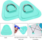 TOBWOLF 6 Pack 3.54" / 9cm Stainless Steel D-Ring Patch for Inflatable Boat Kayak Dinghy SUP, Triangular D-Ring PVC Patch Stand-Up Paddleboard Canoe Rafting Accessories, NO Glue Included