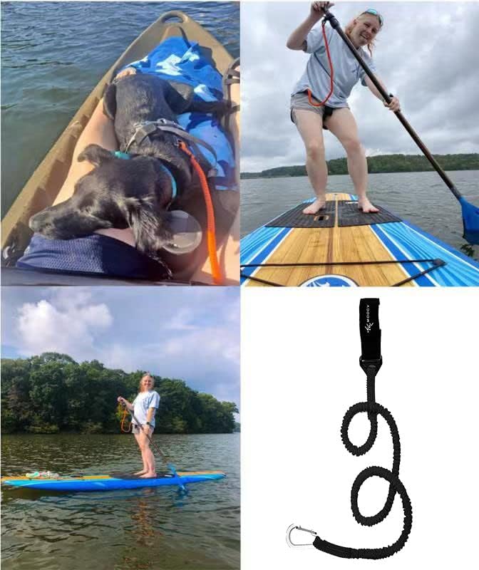 Kayak Paddle Leash Kayak Rod Leash Kayak Paddle Lanyard Stretchable Coiled Lanyard Leash Kayak Fishing Accessories for Kayak and Paddles