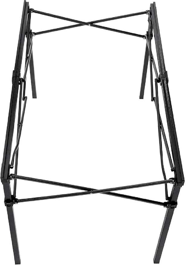 Heavy-Duty Roll-Top Table for Camping - Portable Aluminum-Top Folding Table with Steel Frame by Caddis Sports (Medium)