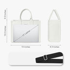 TOPDesign Heavy-Duty Canvas Tote Bag for Women, Adjustable Crossbody/Shoulder Handbag with 9 Pockets, Everything Tote