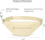 MAXTOP Large Crossbody Fanny Pack with 4-Zipper Pockets,Gifts for Enjoy Sports Festival Workout Traveling Running Casual Hands-Free Wallets Waist Pack Phone Bag Carrying All Phones