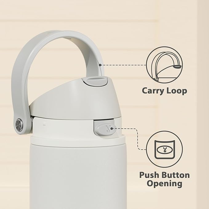 24 oz Insulated Water Bottle with Straw: Meoky Stainless Steel Metal Water Bottle with 2-in-1 Lid - Leak Proof, Cold for 24 Hours, Protective Silicone Base, BPA-Free for Sports Travel Car, Ivory