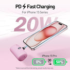 iWALK USB-C Portable Charger for iPhone 15/16, Mini 20W 4,800mAh Wireless Power Bank Fast Charging Travel Battery Pack Compatible with iPhone 16/15/15 Plus/15 Pro/15 Pro Max, Andriod Phone Samsung
