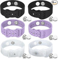 Hion Motion Sickness Bracelets Sea Sickness Wristbands for Motion Sickness/Morning Sickness/Pregnancy Nausea Anti Nausea Bands Acupressure Wristband(3Pairs-Black+Purple+Transparent)