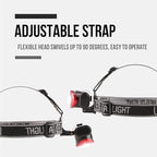 Lichamp Headlamp, 10 Pack 12 LED 3 Mode Portable Head Lamp Flashlight, Outdoor Lightweight Durable Headlight for Running, Camping, Reading, Fishing, Hunting, Walking, Jogging, Black + Red Color