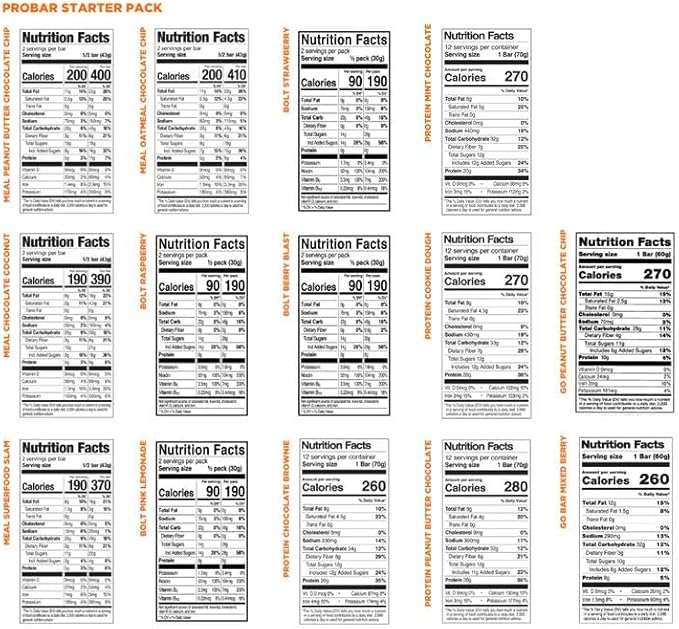 PROBAR - Starter Pack - Natural Energy, Non-GMO, Gluten-Free, Plant-Based, Whole-Food Ingredients (14 Count)