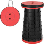 Wind Tour Portable Foldable Telescoping Stool Lightweight Collapsible Stool Retractable for Adults Outdoor Fishing Hiking Travel BBQ (Red)