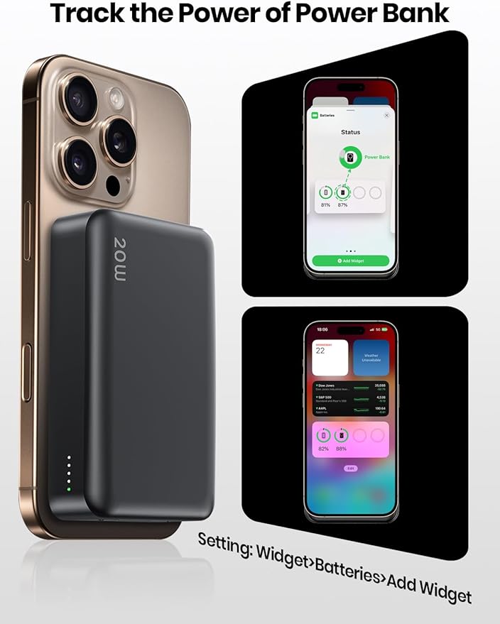 Magnetic Power Bank 20000mAh Wireless Portable Charger PD 20W USB C Fast Charging,for MagSafe Battery Pack Compatible with iPhone 17 Air/16/15/14/13/12 Pro Max/Pro/Plus/Mini