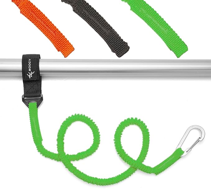 Kayak Paddle Leash Kayak Rod Leash Kayak Paddle Lanyard Stretchable Coiled Lanyard Leash Kayak Fishing Accessories for Kayak and Paddles