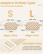 Vankor Brown and White Checkered Fanny Packs for Women Men Corduroy Cute, Checkered Crossbody Belt Bag for Women Men Stylish Waist Pack Purse for Travel, Hiking, Workout, Running