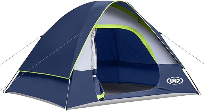 Camping Tent 4 Person, Waterproof Windproof Tent with Rainfly Easy Set up-Portable Dome Tents for Camping