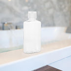 Toyvian 5pcs 100ml Flat Travel Bottles Refillable Lotion Squeeze Containers Plastic Toiletries Bottles for Travel Shampoo and Moisturizer