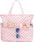 Bluboon Waterproof Beach Tote Pool Bags for Women Ladies Extra Large Carry On Bag With Wet Compartment for Weekender Travel
